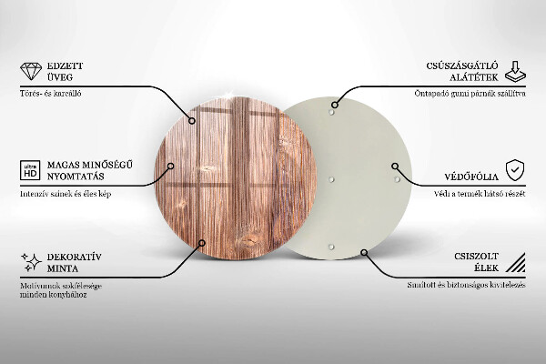 Kuchynská doska zo skla Prírodné drevo
