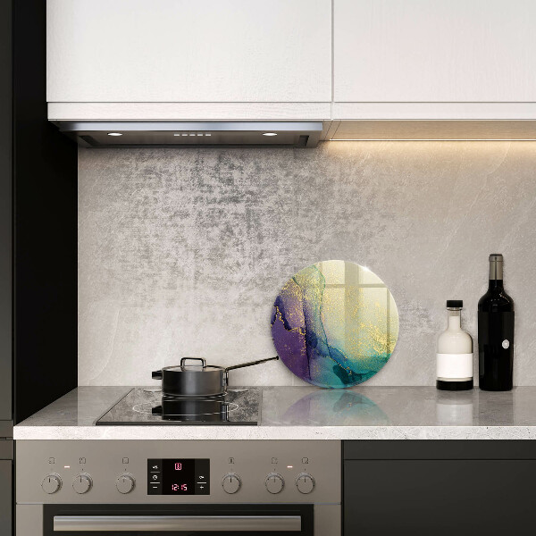 Kuchynská doska veľká zo skla Pozadie so zlatom