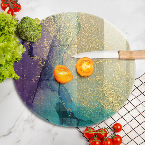 Kuchynská doska veľká zo skla Pozadie so zlatom