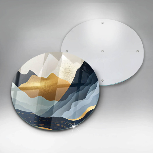 Kuchynská doska veľká zo skla Abstraktné hory