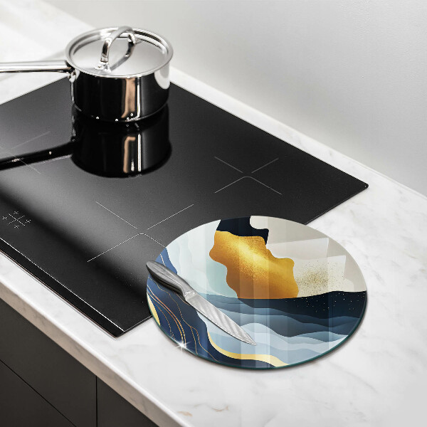 Kuchynská doska veľká zo skla Abstraktné hory