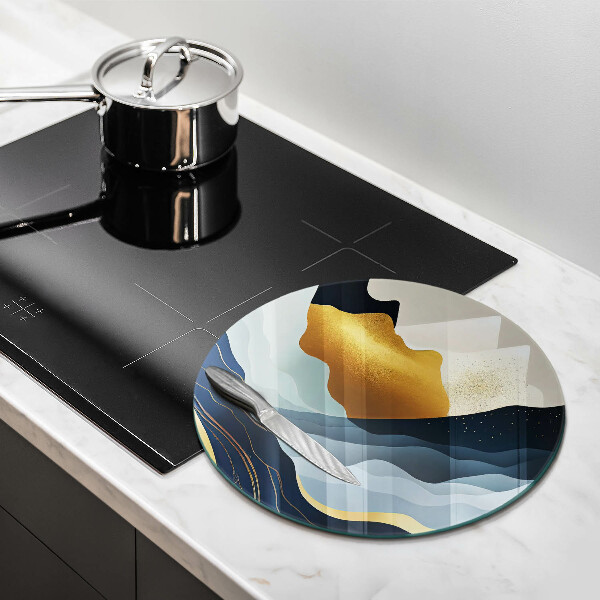 Kuchynská doska veľká zo skla Abstraktné hory