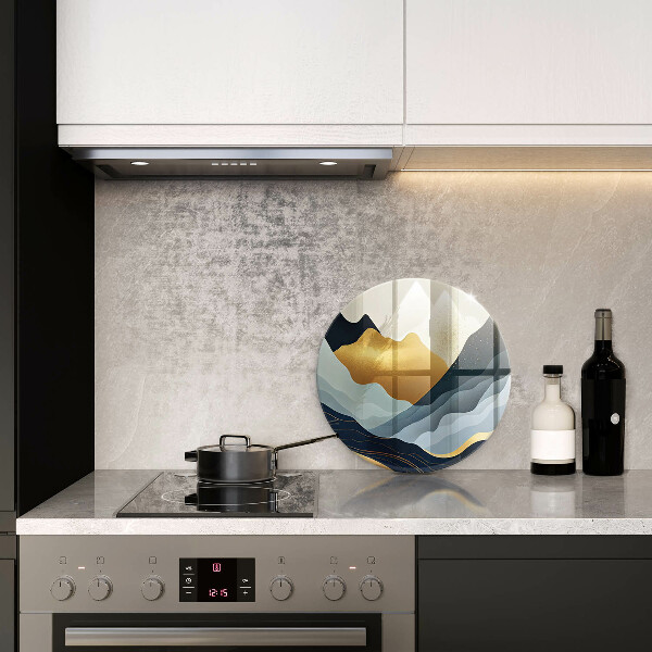 Kuchynská doska veľká zo skla Abstraktné hory