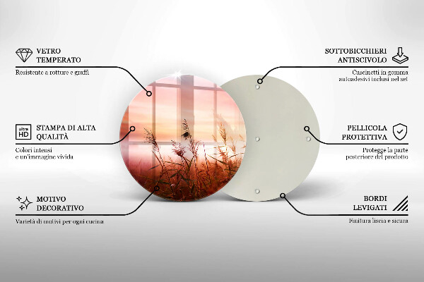 Kuchynská doska zo skla Krajina trávnatých polí