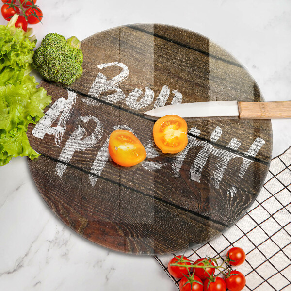 Kuchynská doska zo skla Nápisové tabule Bon Appetit