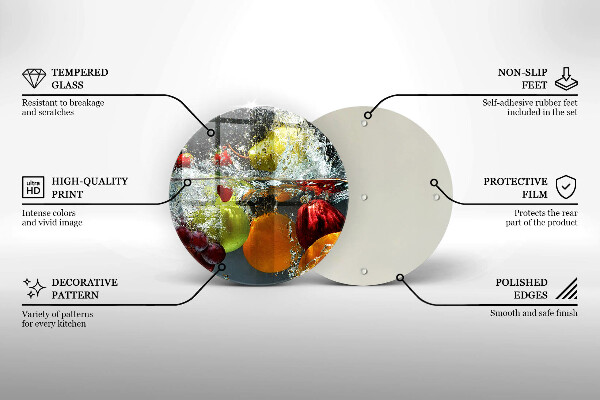 Kuchynská doska zo skla Šťavnaté ovocie vo vode