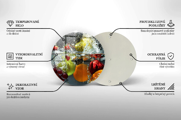 Kuchynská doska zo skla Šťavnaté ovocie vo vode