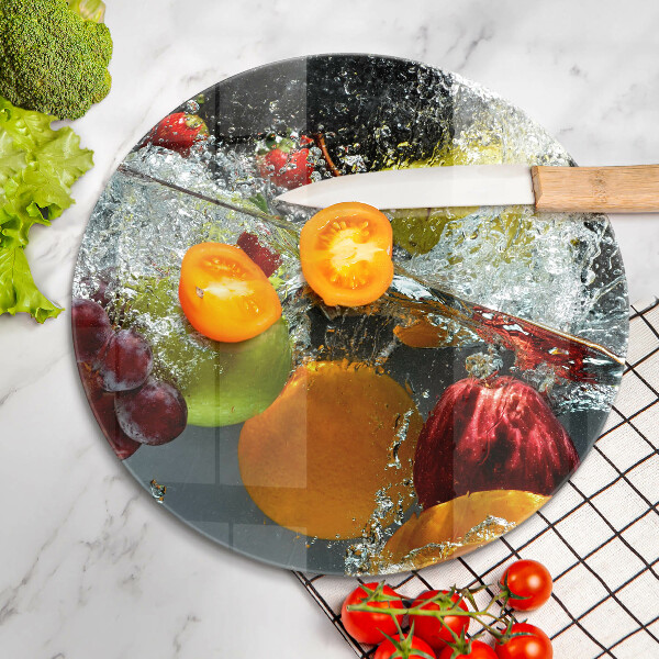 Kuchynská doska zo skla Šťavnaté ovocie vo vode