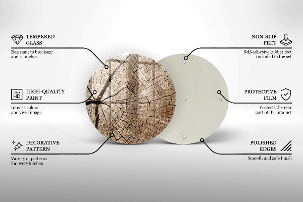 Kuchynská doska zo skla Prierez stromom