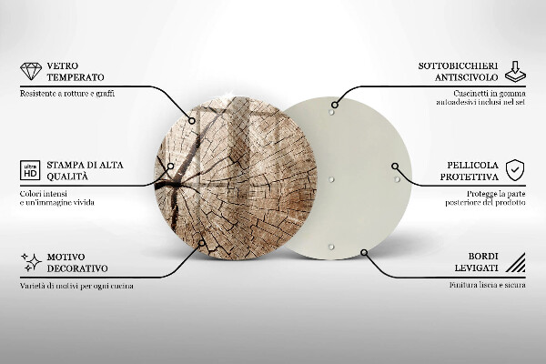 Kuchynská doska zo skla Prierez stromom