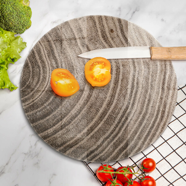 Kuchynská doska zo skla Drevené krúžky