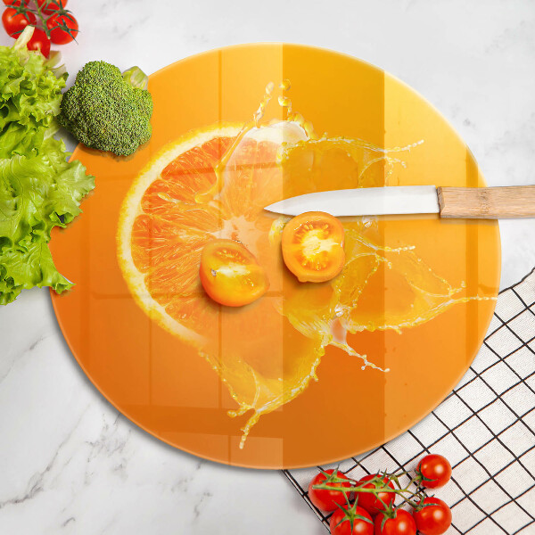 Kuchynská doska veľká zo skla Šťavnaté oranžové ovocie