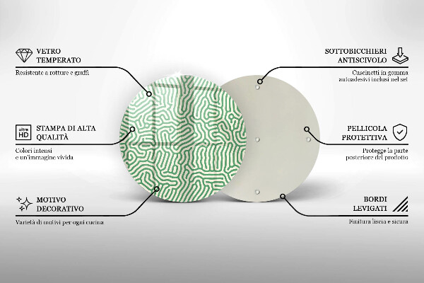 Kuchynská doska zo skla Abstraktné línie