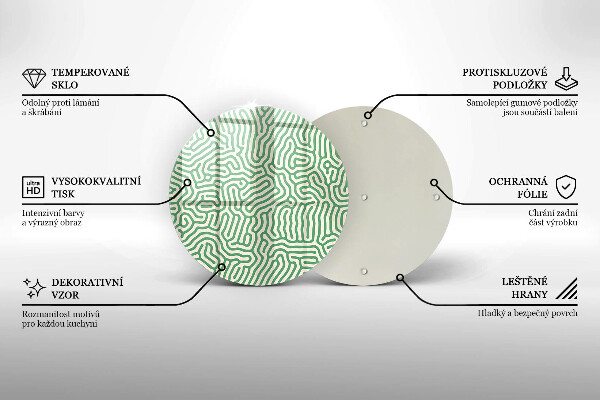 Kuchynská doska zo skla Abstraktné línie