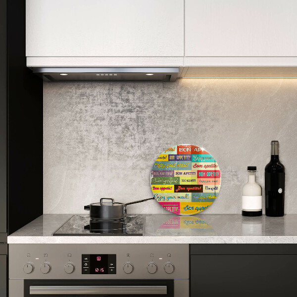 Kuchynská doska zo skla Titulky Jazyky dobrej chuti