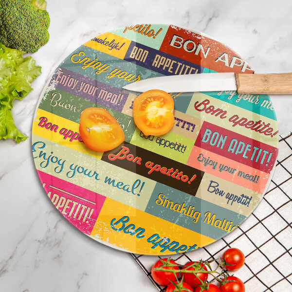 Kuchynská doska zo skla Titulky Jazyky dobrej chuti