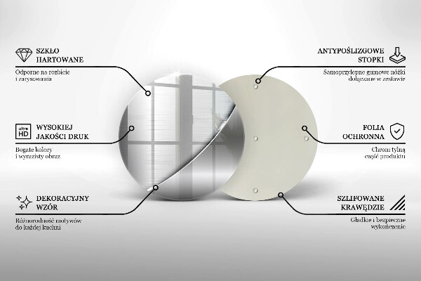 Kuchynská doska zo skla Kovové tvary