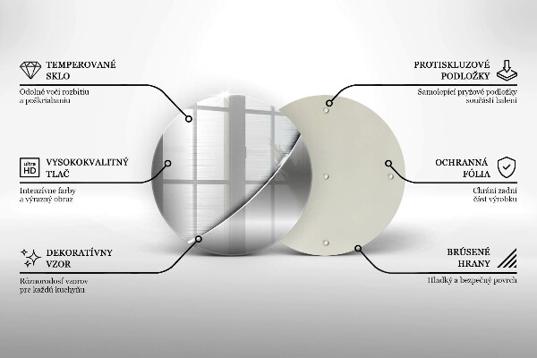 Kuchynská doska zo skla Kovové tvary