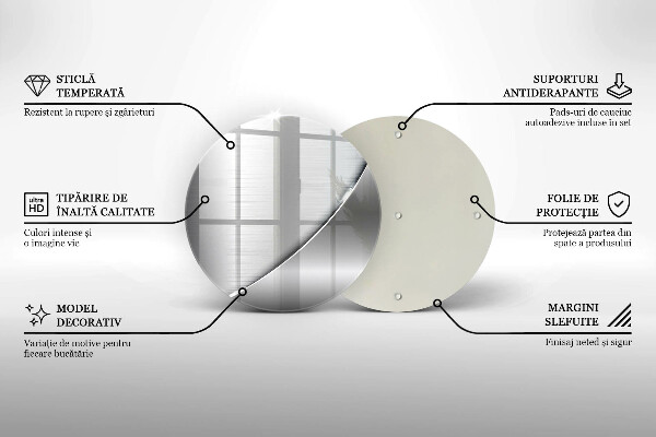 Kuchynská doska zo skla Kovové tvary