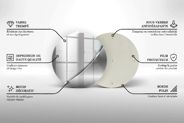 Kuchynská doska zo skla Kovové tvary