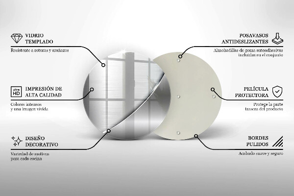 Kuchynská doska zo skla Kovové tvary