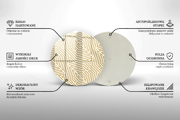 Kuchynská doska zo skla Geometrické čiary
