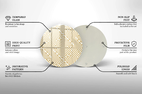 Kuchynská doska zo skla Geometrické čiary