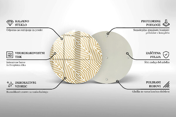 Kuchynská doska zo skla Geometrické čiary