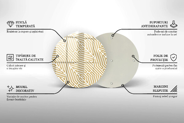 Kuchynská doska zo skla Geometrické čiary