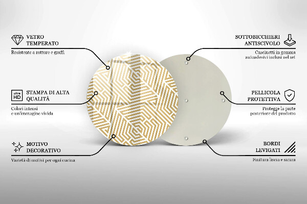 Kuchynská doska zo skla Geometrické čiary