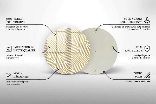 Kuchynská doska zo skla Geometrické čiary