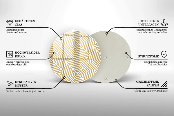 Kuchynská doska zo skla Geometrické čiary