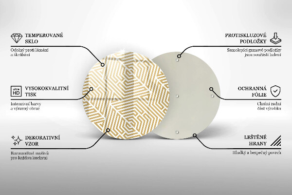 Kuchynská doska zo skla Geometrické čiary