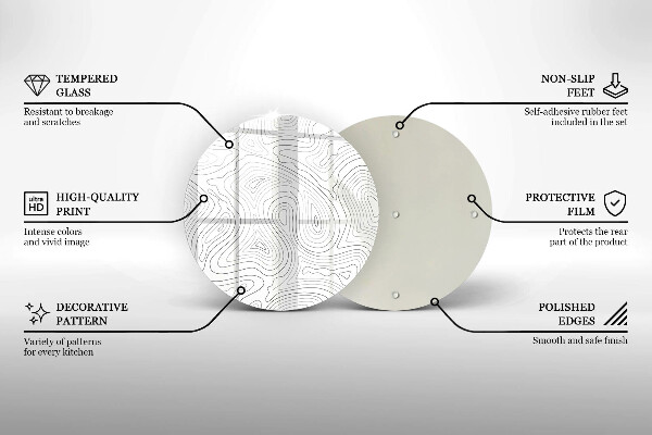 Kuchynská doska zo skla Abstraktné tvary