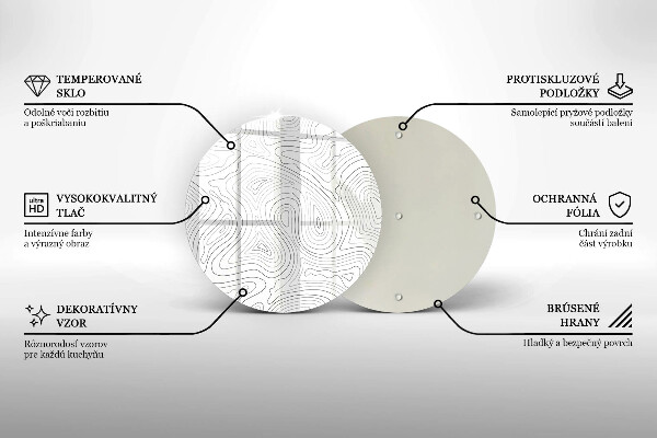 Kuchynská doska zo skla Abstraktné tvary
