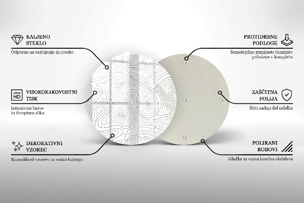 Kuchynská doska zo skla Abstraktné tvary