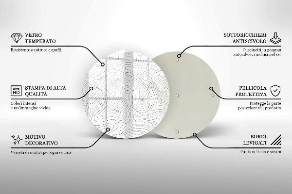 Kuchynská doska zo skla Abstraktné tvary