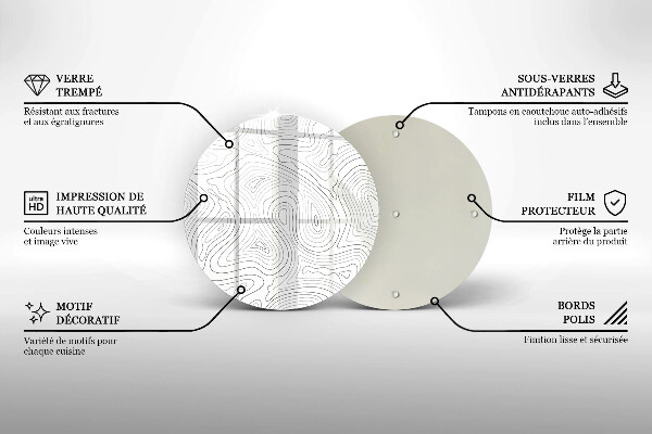 Kuchynská doska zo skla Abstraktné tvary