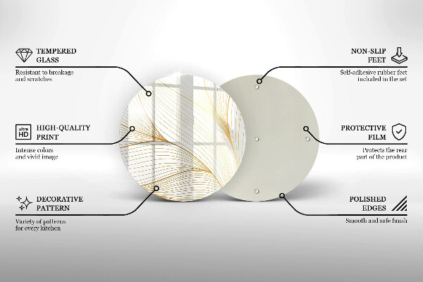 Kuchynská doska zo skla Vzor moderných línií