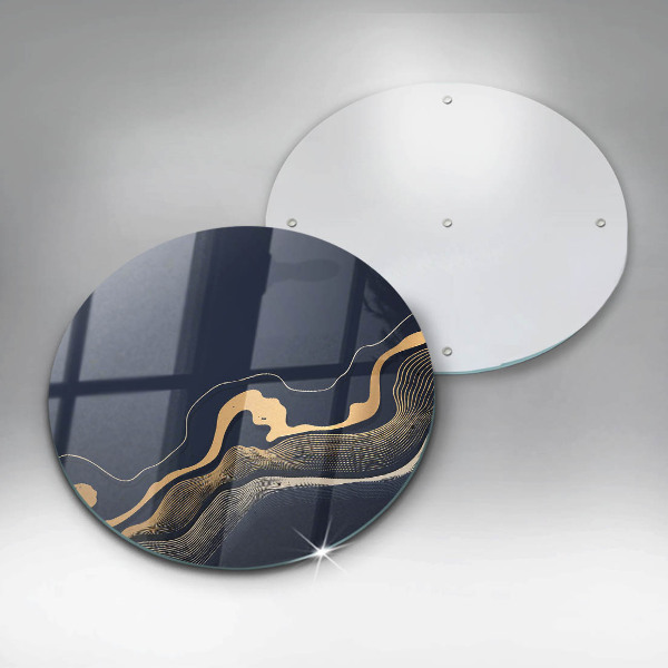 Kuchynská doska zo skla Abstraktné zlaté čiary