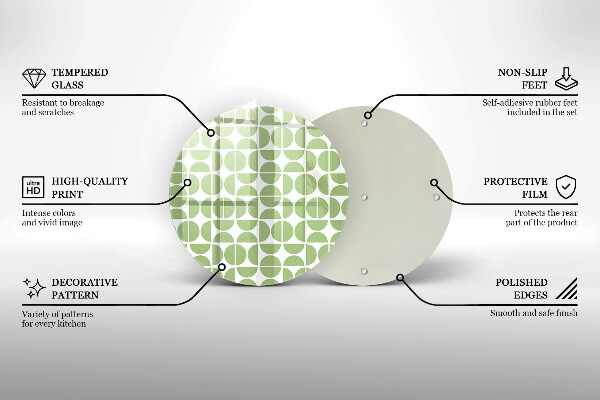 Kuchynská doska zo skla Vzor boho tvarov