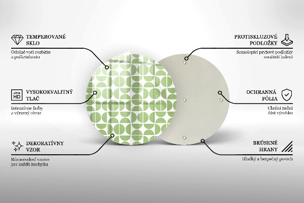 Kuchynská doska zo skla Vzor boho tvarov