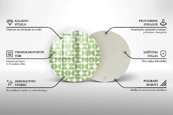 Kuchynská doska zo skla Vzor boho tvarov