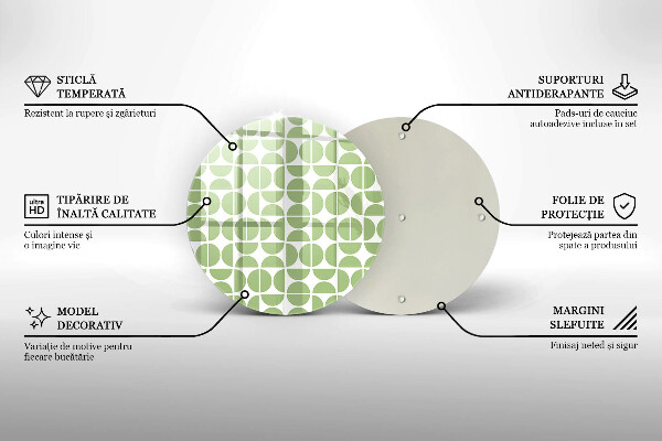 Kuchynská doska zo skla Vzor boho tvarov