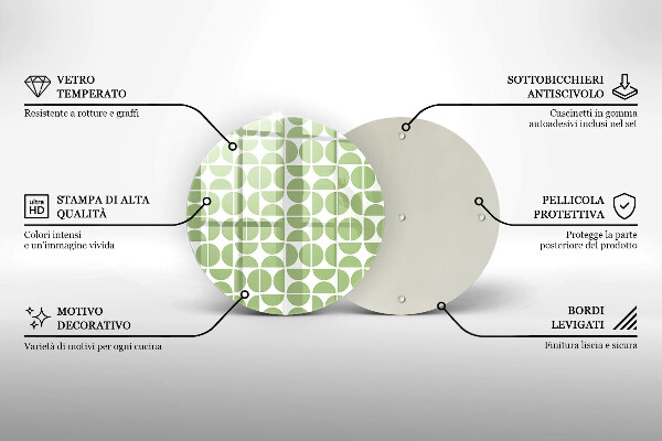 Kuchynská doska zo skla Vzor boho tvarov