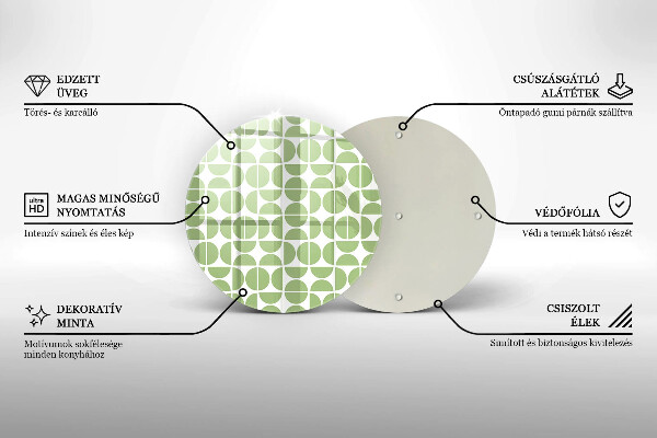 Kuchynská doska zo skla Vzor boho tvarov