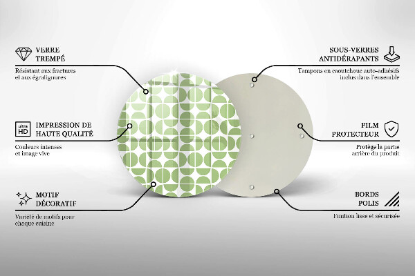 Kuchynská doska zo skla Vzor boho tvarov