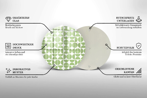 Kuchynská doska zo skla Vzor boho tvarov