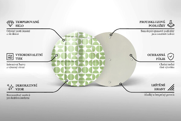 Kuchynská doska zo skla Vzor boho tvarov