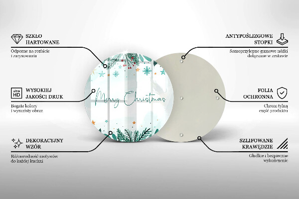 Kuchynská doska zo skla Merry Christmas